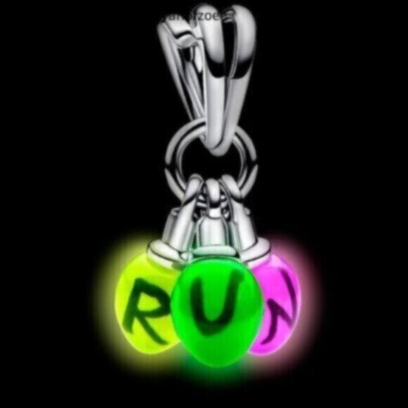 NWT Pandora Stranger Things Glow-in-the-dark Run Dangle Charm - Picture 3 of 6